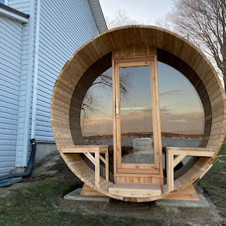 Canadian Timber Tranquility MP Barrel Sauna (Woodburn) CTC2345MPW