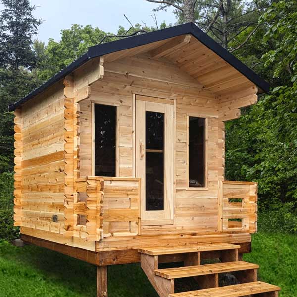 Canadian Timber Georgian Cabin Sauna with Porch (Electric) CTC88PE