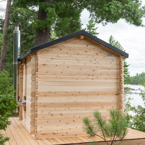 Canadian Timber Georgian Cabin Sauna with Porch (Woodburn) CTC88PW