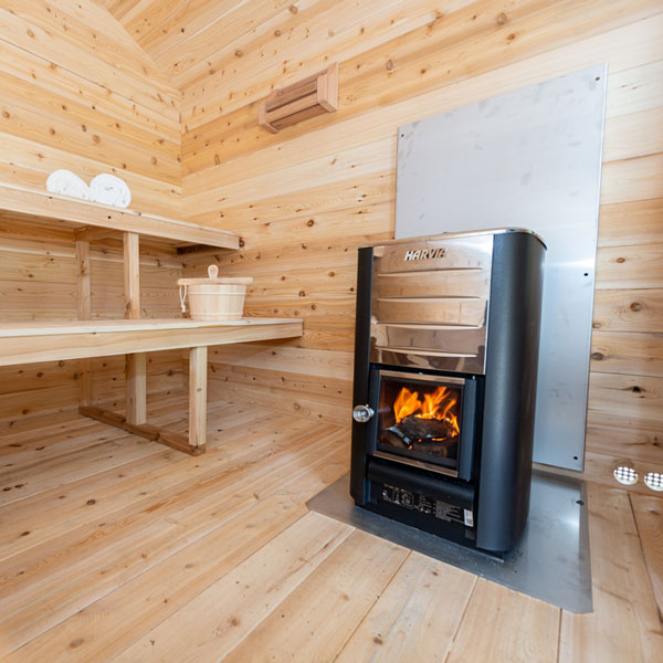 Canadian Timber Georgian Cabin Sauna with Porch (Woodburn) CTC88PW