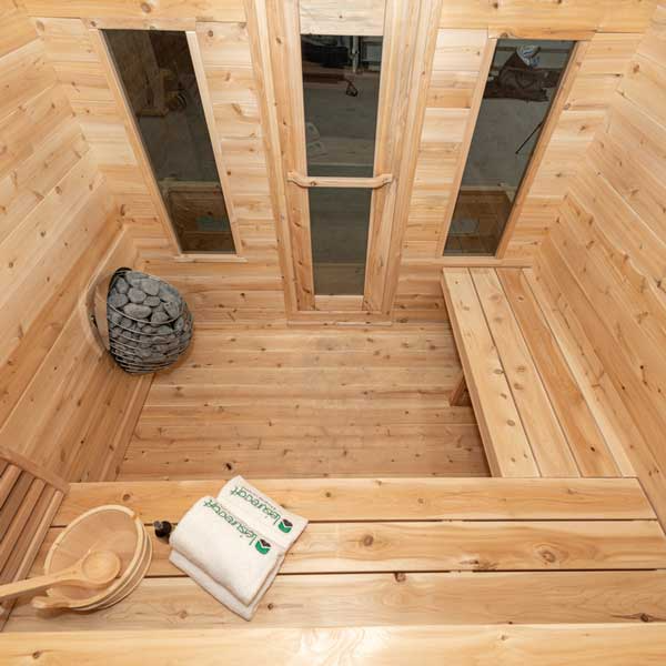 Canadian Timber Georgian Cabin Sauna with Porch (Woodburn) CTC88PW