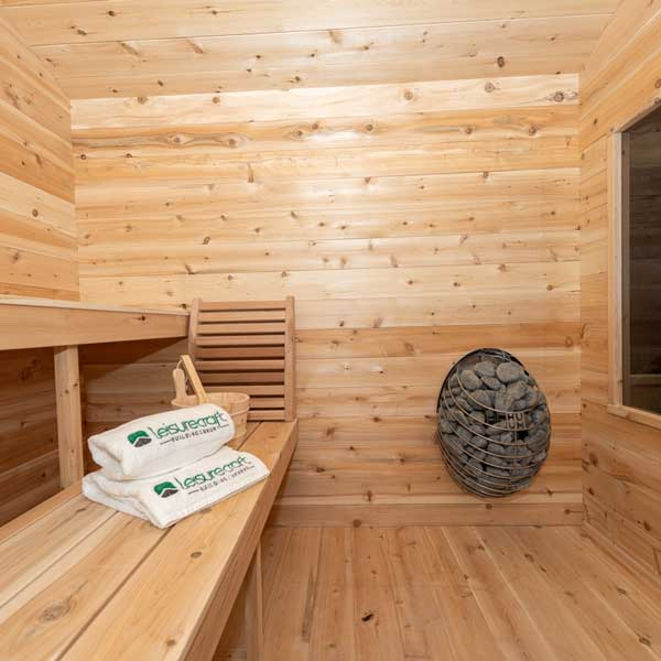 Canadian Timber Georgian Cabin Sauna with Porch (Woodburn) CTC88PW
